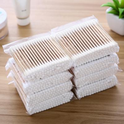 Disposable Double-ended Cotton Swabs Wooden Swabs Makeup Swabs Cotton Ears Cotton Balls Makeup Remover Cotton Swabs Pointed Round Tip