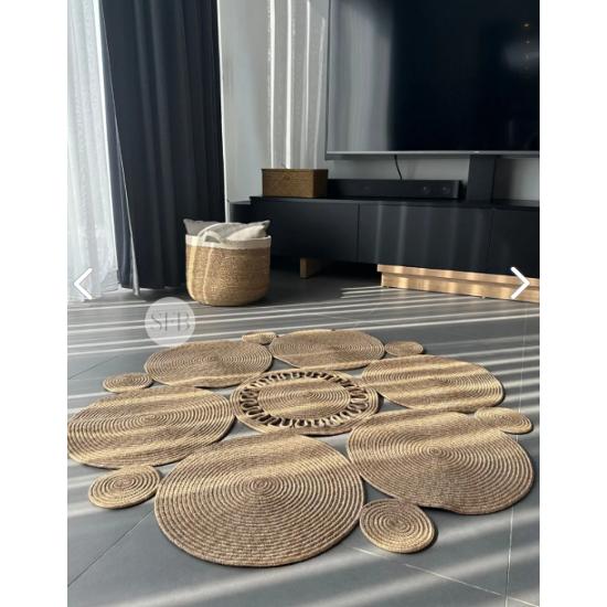 Covor din iută 100% reală, preș, covor de bucătărie, covoraș de baie, covor, covor, covor pentru sufragerie, covoraș pentru balcon