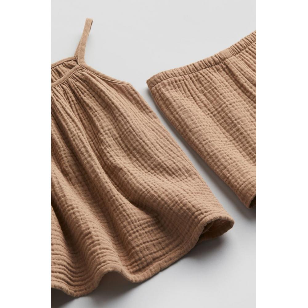 

Детский комплект из 2 предметов из хлопка двойного переплетения HM, бежевый