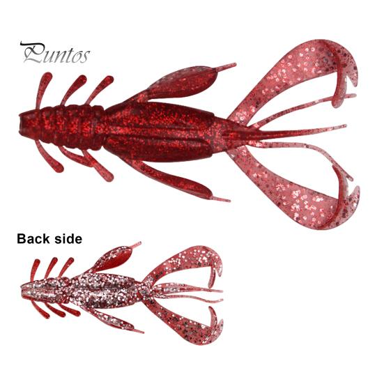 4Pcs 10CM/10G Soft Crayfish Lure with Sequins Realistic PVC Bionic Artificial Shrimp Bait Freshwater Saltwater Bass Trout Fishing Accessories