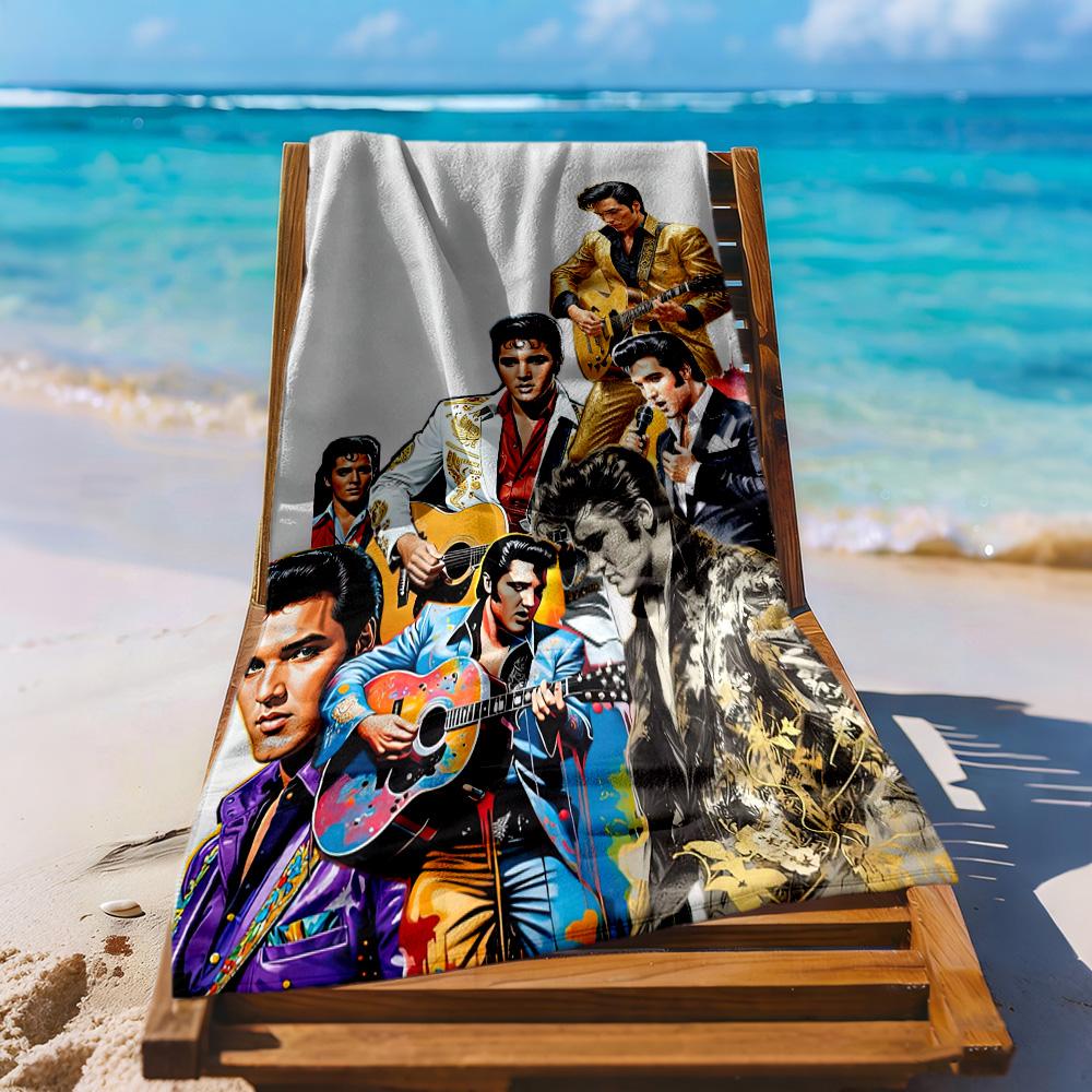 Elvis Beach Towel Quickdry Soft Microfiber Comfortable Lightweight Portable For Swimmingbeachcamping Travel Beach Accessoriesgym
