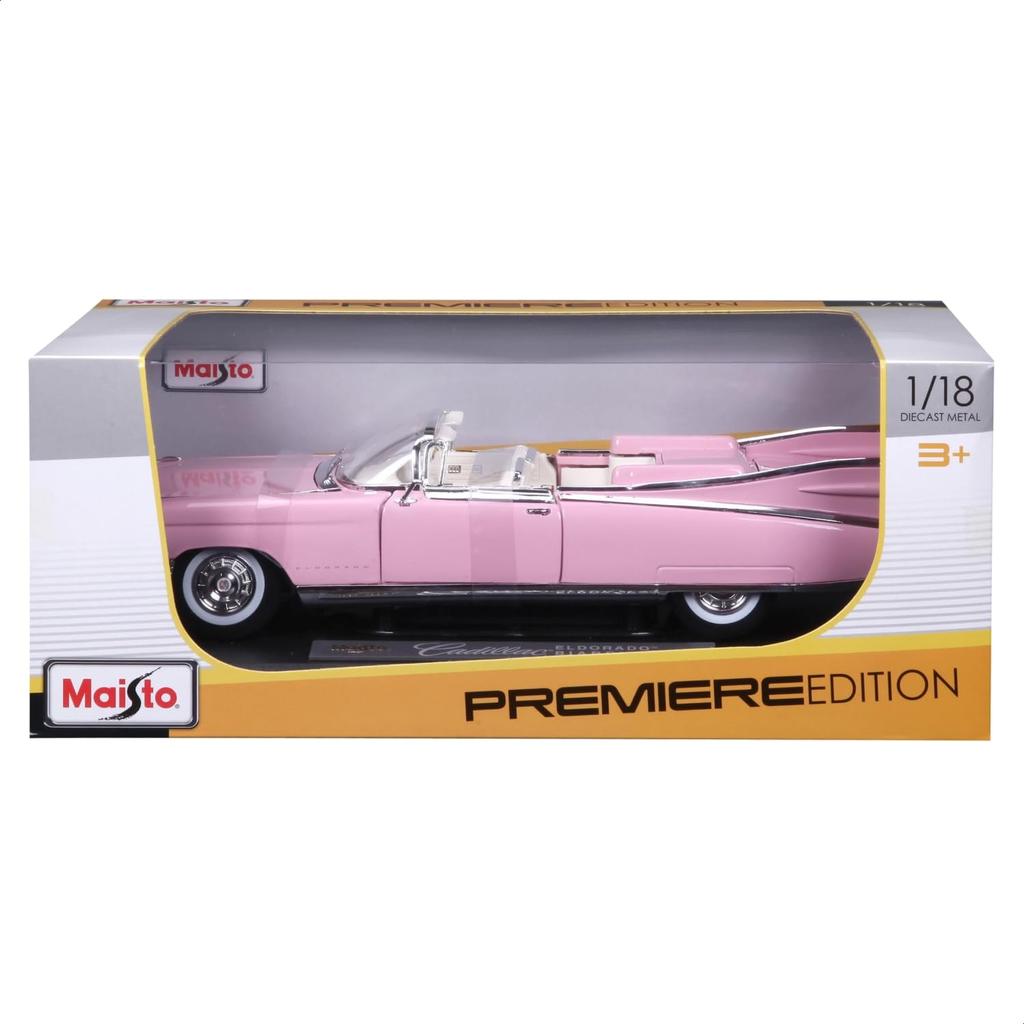 Maisto 1/18 Scale Cadillac Eldorado Biarritz 1959 Pink / Diecast Model Car, Finished Model, 36813 PK