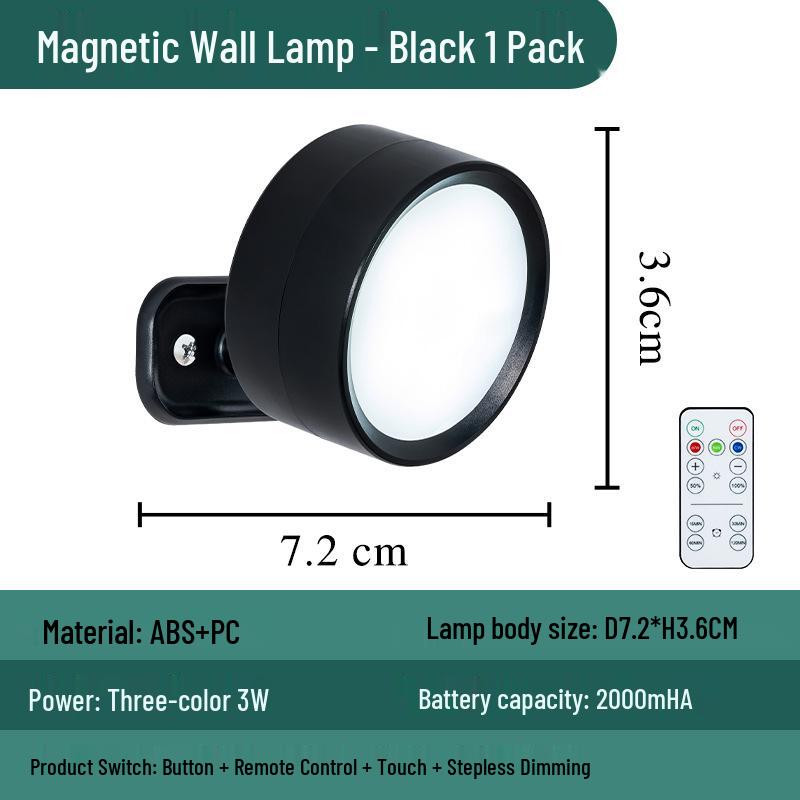Wireless LED Magnetic Wall Lamp for Bedroom and Stairs with Night Light and Wireless Charging