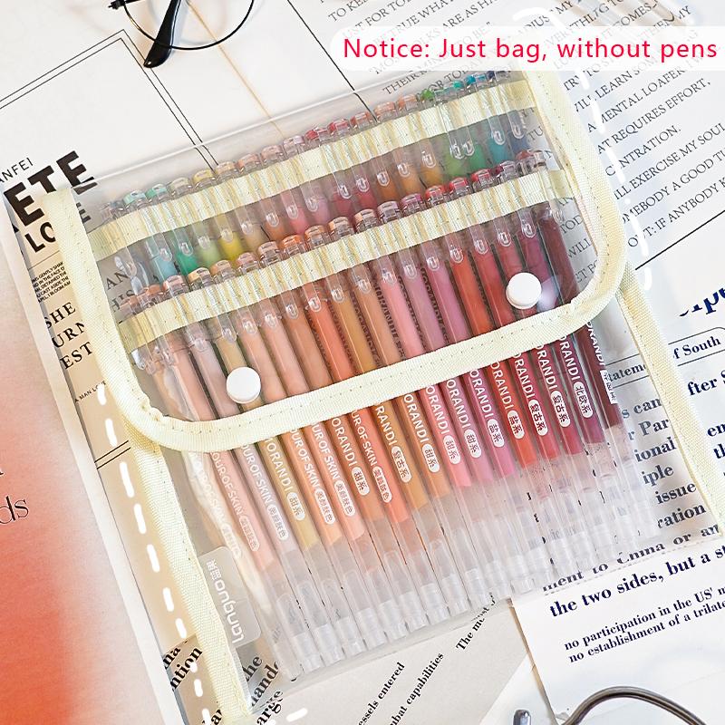 

Холщовая ПВХ Прозрачная Цветная Гелевая Ручка Сумка для Хранения Большая Вместимость Портативный Пенал Рисование Ручка Канцелярские Сумки