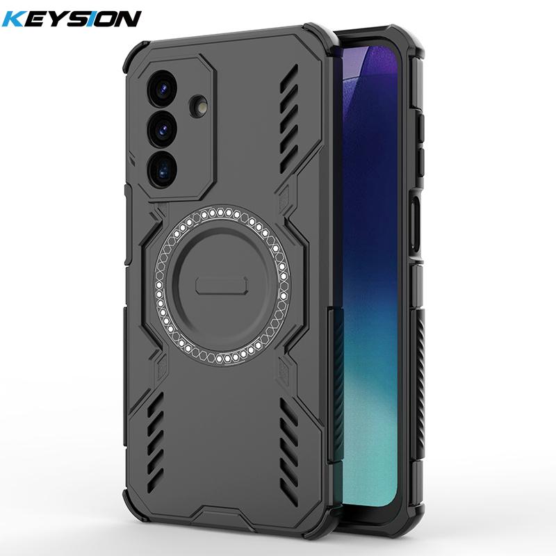 

KEYSION Полый чехол для отвода тепла для Samsung A17 5G Силикон+ПК Магнитный охлаждающий Противоударный чехол для телефона для Galaxy S25 FE 5G for Samsung A17 5G чёрный