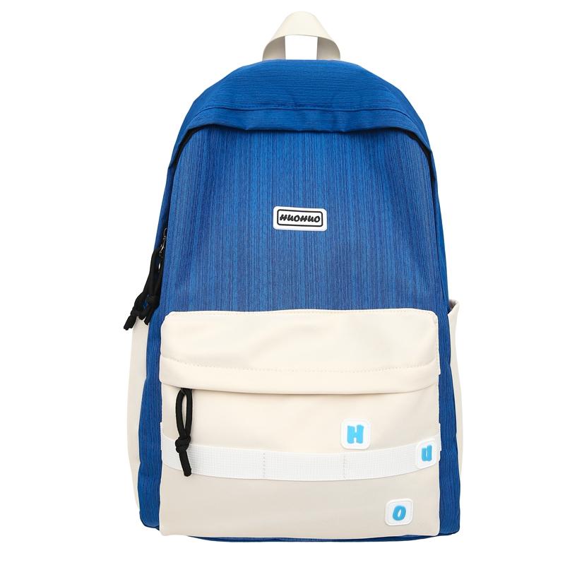 Large Capacity School Bag Color Block Multifunctional Travel Backpack Unisex Backpack