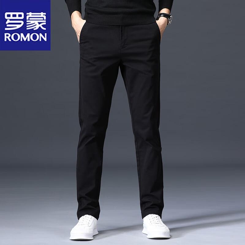 

ROMON Men s Lightweight Breathable Stretch Straight-Leg Casual Pants 30