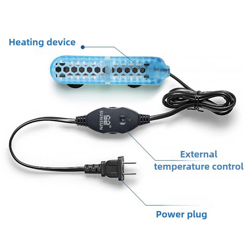 3CM Low Water Level Turtle Heating Rod Fish Tank Small Aquarium Heater External Automatic Constant Temperature Heating Rod Mini