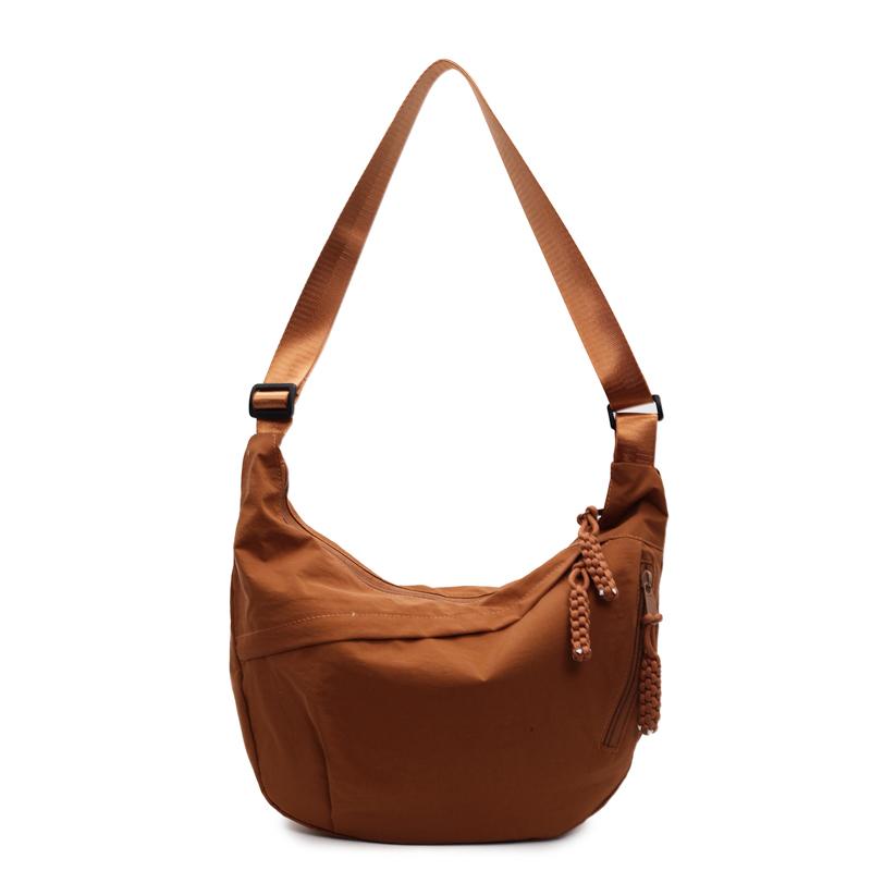 Hobo Bag Women's Crossbody Bag Large Capacity Shoulder Bag Solid Color Sports Bag