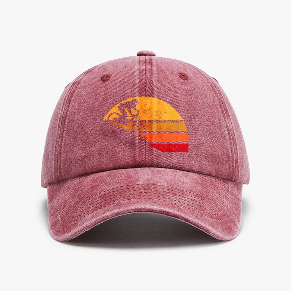 Vintage Downhill Mount MTB Outdoor Sunhat Cool Distressed Washed Baseball Cap