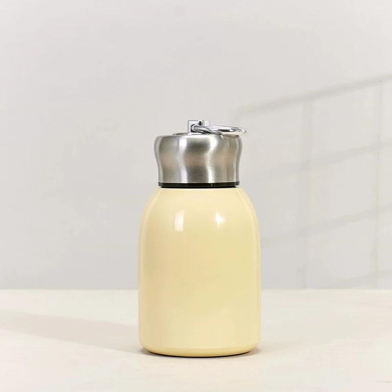 Portable Pocket Cup 350ml Mini Stainless Steel Thermal Flask Double Wall Vacuum Insulated Camping Water Bottle for Hiking Travel
