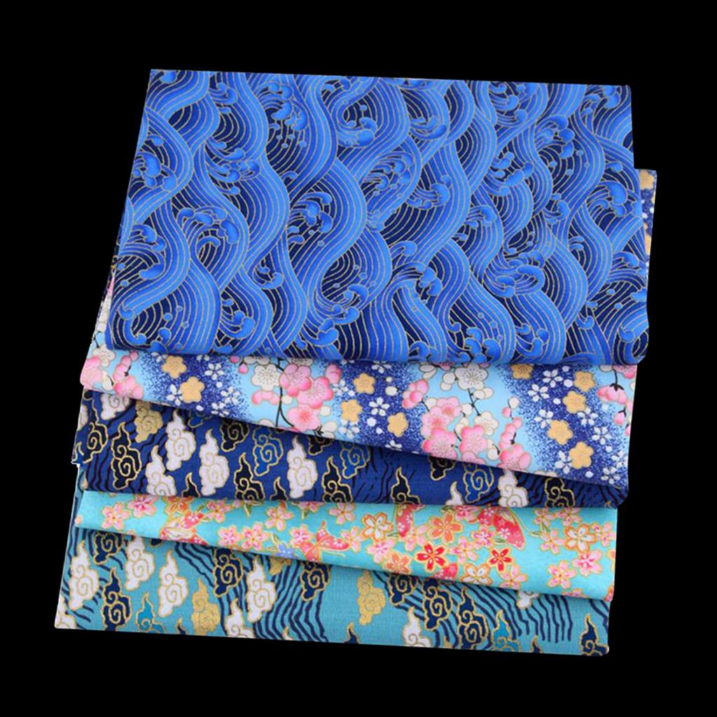 10PCS Japanese Floral Fabric Squares for Quilting Crafting Sewing