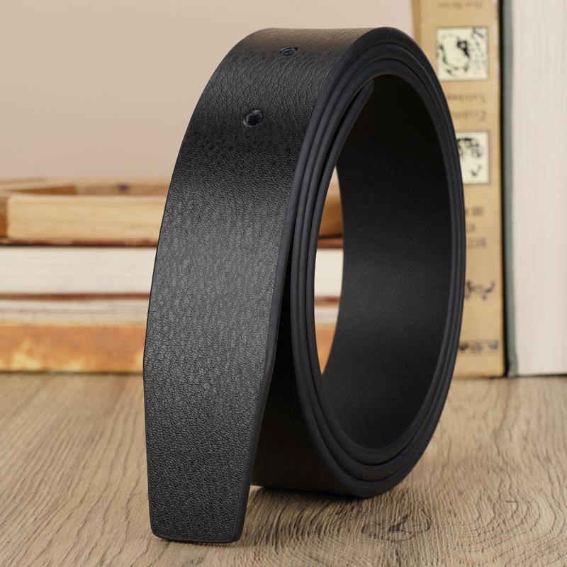 Men's Pin Buckle Leather Headless Belt Strap - Cowhide Waist Trouser Belt