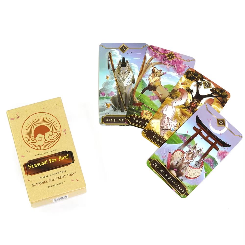 Seasonal Fox Tarot Cards For Beginners And Understanding Meanings On Them Edition Oracle Board Playing Table Games