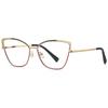 New Personality Sweet Cool Style Ladies Metal Cutout Cat Eye Anti-blue Light Glasses