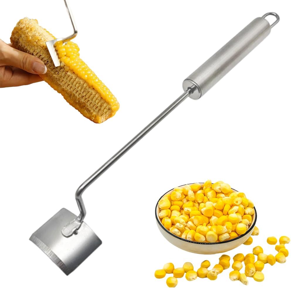

Easy Clean Corn Cob Peeler, 2025 New Corn Peeler for Corn on the Cob, Long Handle Stainless Steel Corn Stripping Tool for Home Kitchen (1 PCS)