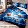 Erling Haaland Printed Bedding Set Custom Name Text 1 Duvet Cover 2 Pillowcases For Bedroom