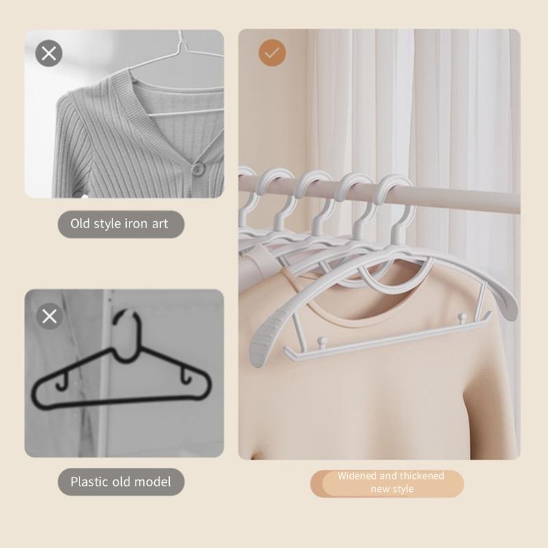 Haushalt Kleiderbügel Anti-Schulterecke Rutschfest Kleiderbügel Nahtlos Winddicht Aufbewahrung Breite Schulter Kleiderstütze