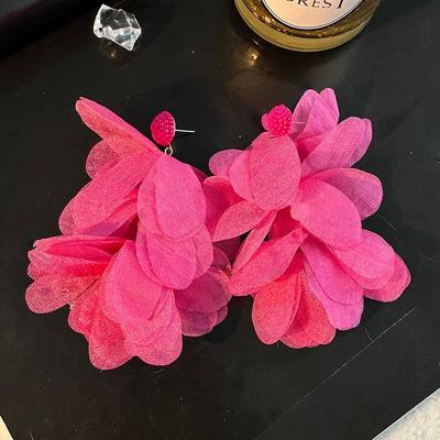 Jewelry Cloth Tassel Earrings Yellow Green Women Bohemian Earings Brincos Gifts Rose Red Holiday Accessories