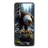 Eagle Phone Case For Samsung Galaxy S26 Ultra S25 Plus S24 FE S23 S22 5G S21 S20 Cover Black Soft