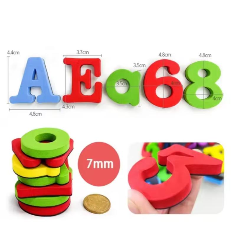 DIY Alphanumeric Refrigerator Magnet ABC Preschool Learning Toy Case for Refrigerator Blackboard Pasting