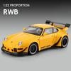 1/22 Porsche 993 RWB 911 Supercar Alloy Model Car Toy Diecasts Metal Casting Sound and Light Car Toys for Children Vehicle