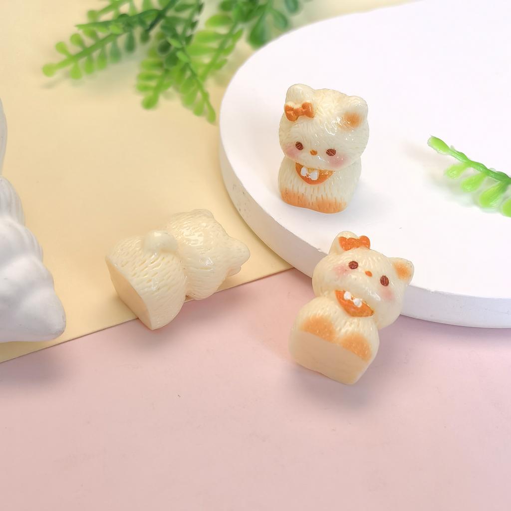 100Pcs Cartoon Cat Slime Charms Flatback Resin Accessories Crafts for Earring Key Chain Jewelry Material