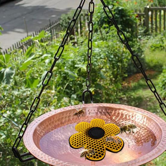 Flytende Bie Drikkestasjon Utendørs Biebad Sommerfugl Drikkestasjon Blomsterform Insekt Drikkekar for Hage Bieforing Fuglebad