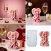 Sturdy Silicone Candle Mould With Romance Couple Sculpture For Home Decoration Projects