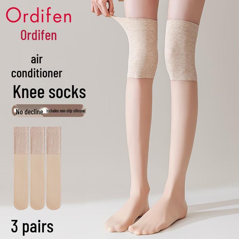 

Женские летние тонкие колготки Audifen с защитой от зацепок, выше колена, 3 пары One Size