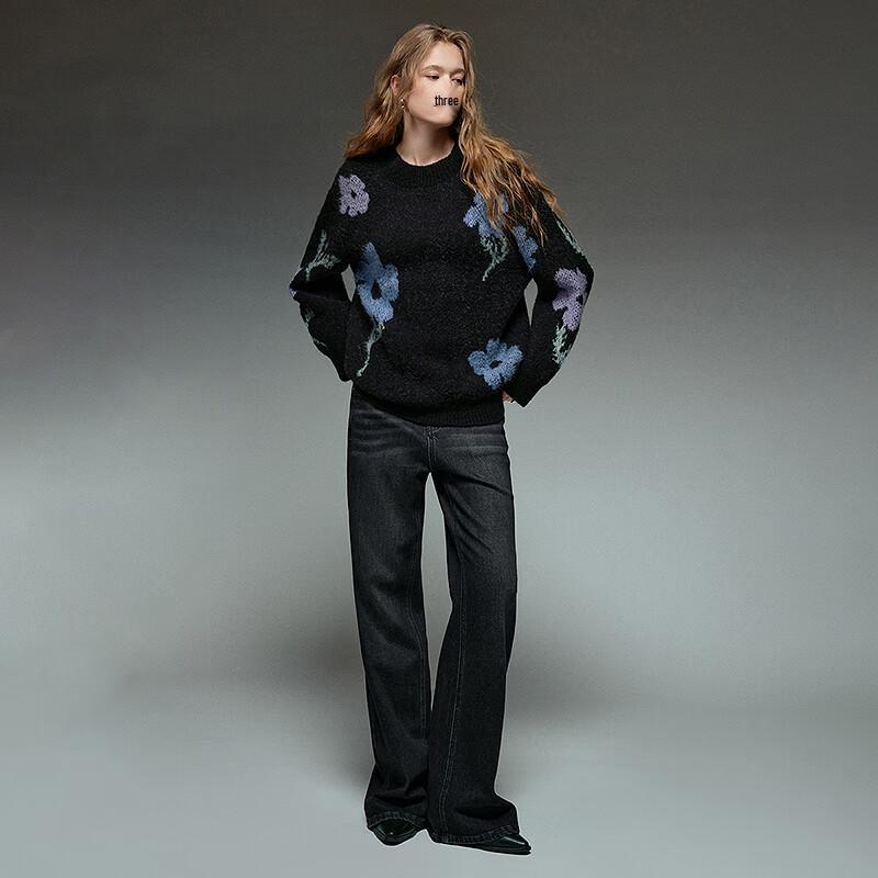 Chuyu Liberté Plush Jacquard Knit Sweater for Women