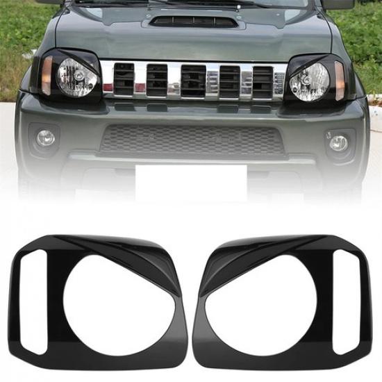 2pcs Front Light Headlight Lamp Cover Exterior Frame For Suzuki Jimny 2007-2015