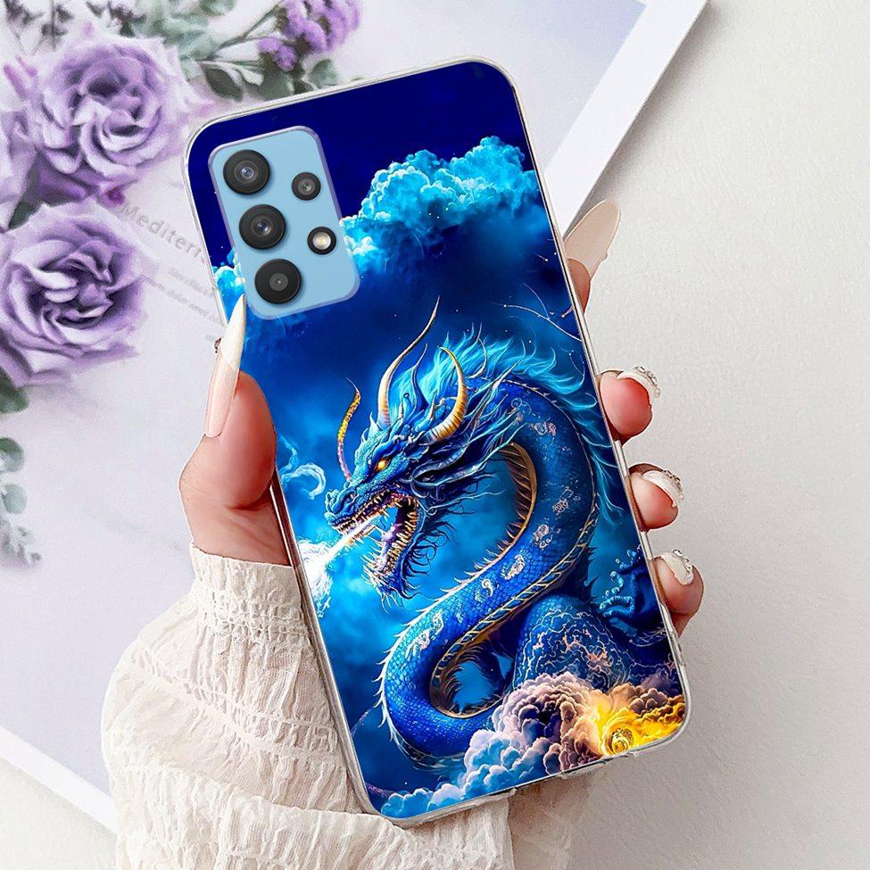 For Samsung A32 5G Case SM-A326B Clear Cute Cat Fashion Funny Painted Back Cover For Samsung Galaxy M32 5G Phone Case SM- M326B