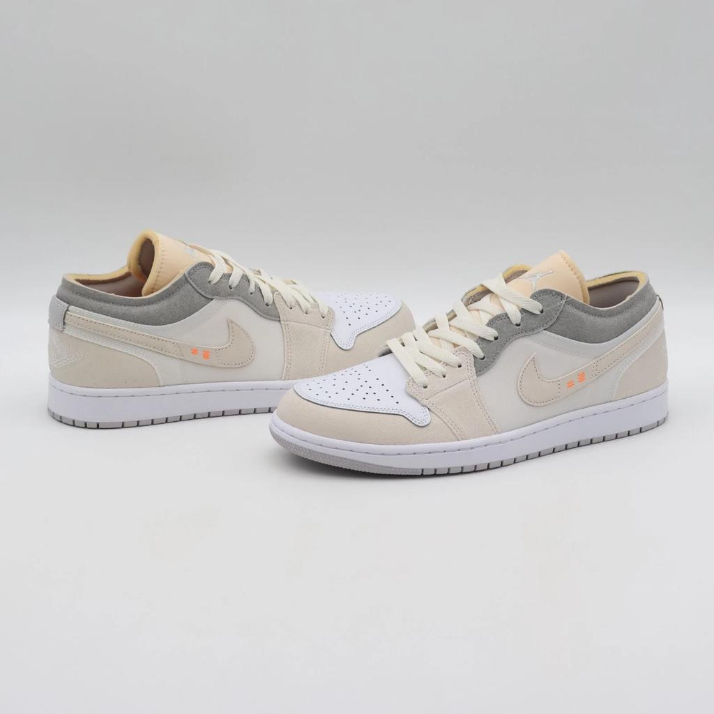 DN1635-100 Nike Air Jordan 1 Low Inside Out White Grey Neutral Gray Sail (Men's)