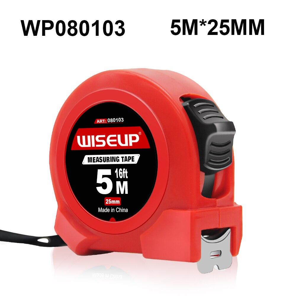 WISEUP High Precision Retractable 3/5/7.5/10 Meters Metric Steel Tape Measure Blade With Auto Lock Construction Carpentry Tools
