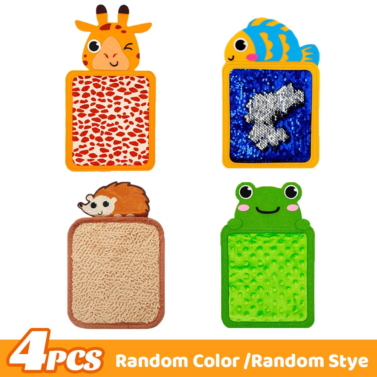 

Сенсорна тактильна розвиваюча іграшка Монтессо сенсорний килимок на тваринну тематику для дітей інтерактивна сенсорна іграшка 4 шт./8 шт.