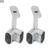 2Pcs Alloy Ceiling Mounted Bracket Corner Wardrobe Rod Clothes Rail Lever Holder