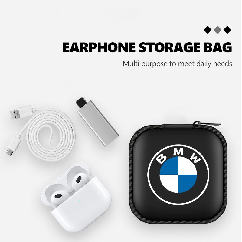 MUSE5 Car Portable EVA Bluetooth Earphone Cable Case Storage Bag For BMW 1 3 5 7 Series M F01 F20 F10 F13 E52 E53 E60 E93