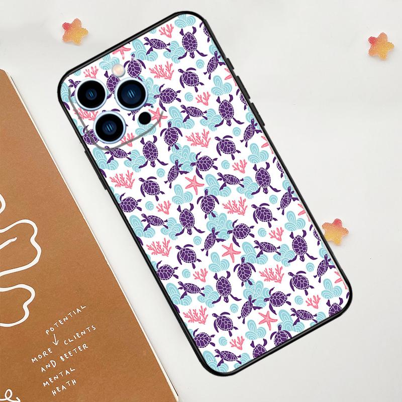 

Sea Turtle Phone Case For iPhone 17 Pro Max 14 11 15 16 Pro Max 13 12 mini 16 Plus 16e 17 Air Funda iPhone 13 mini