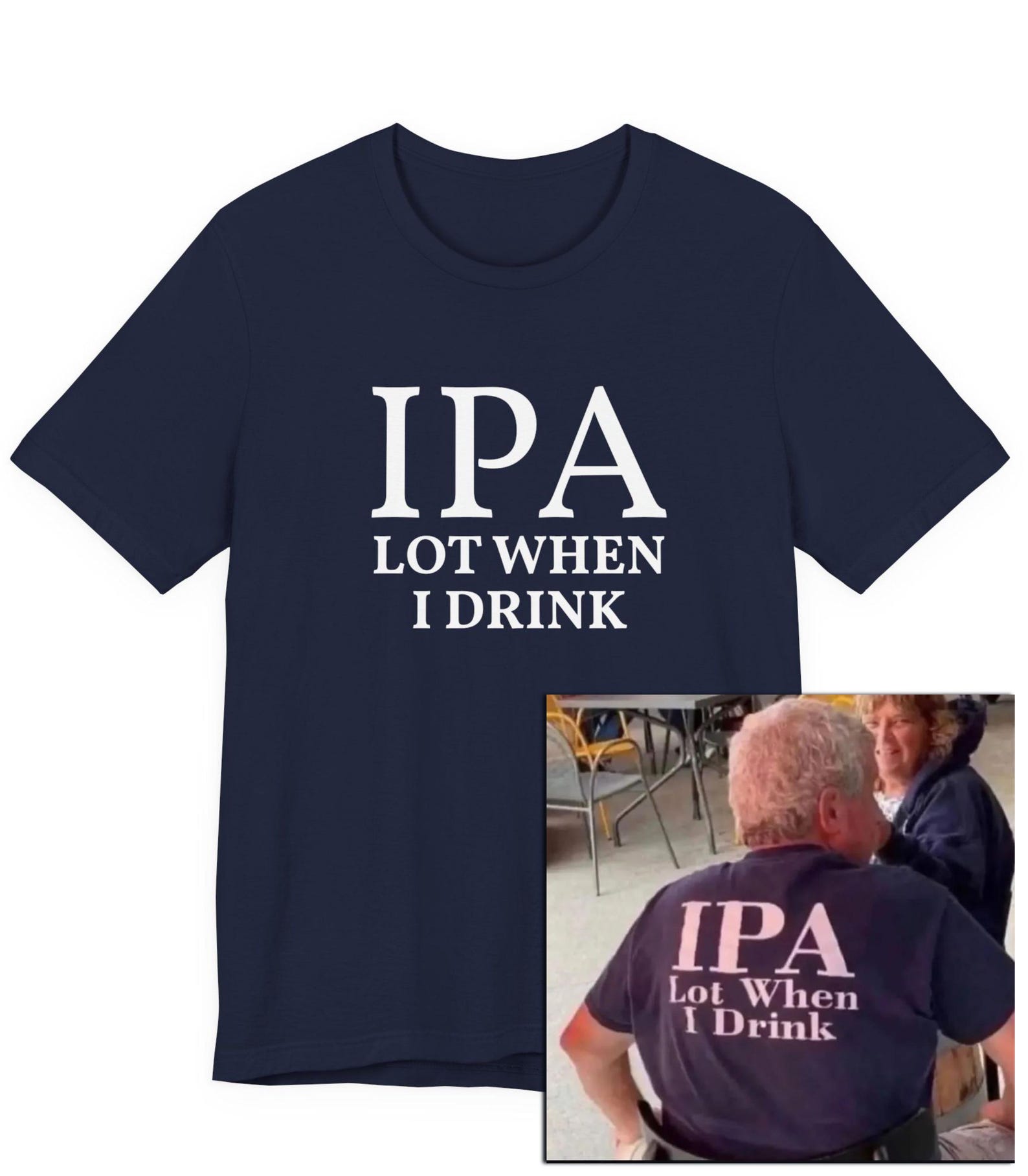 Funny IPA Beer Drinking Tee Shirt, Unisex Short Sleeve Tee, Gag Gift for Dad, Hops Lover Gift, Light Beer Lover Gift, Beer Humor Shirt XL