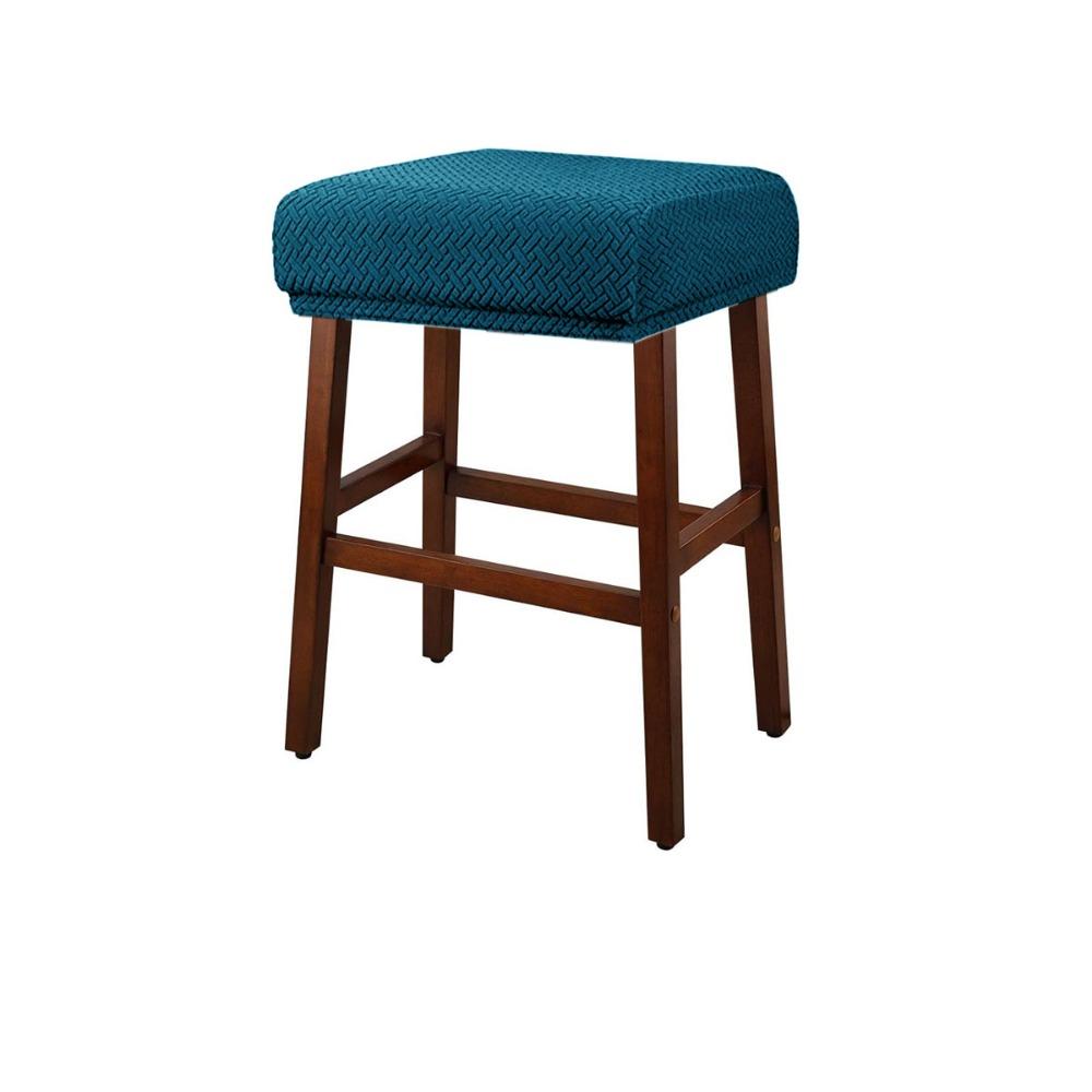 Stretchable Bar Stool Covers Square Stool Protector Thickened Saddle Seat Covers  Vanity Stool
