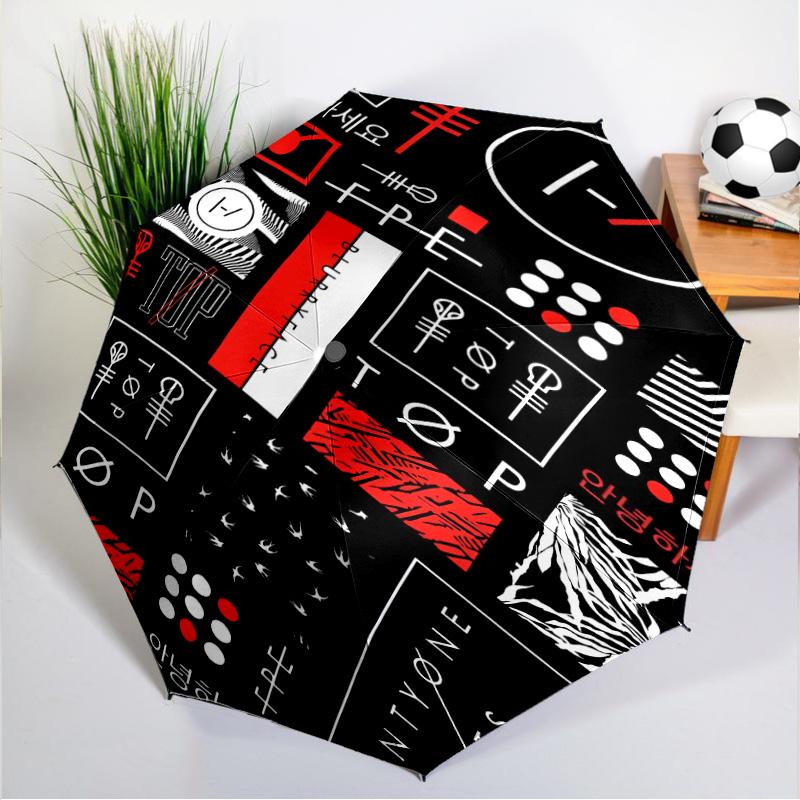Abstract Geometric Twenty Umbrella 8-Frame for Travel, Camping, Casual Lightweight Portable Umbrella, Essential for Every Family Holidays Gift