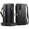 For Samsung Galaxy A17 5G/A17 4G Case CASEME C39 RFID Blocking Zipper Wallet Stand Leather Cover with Strap