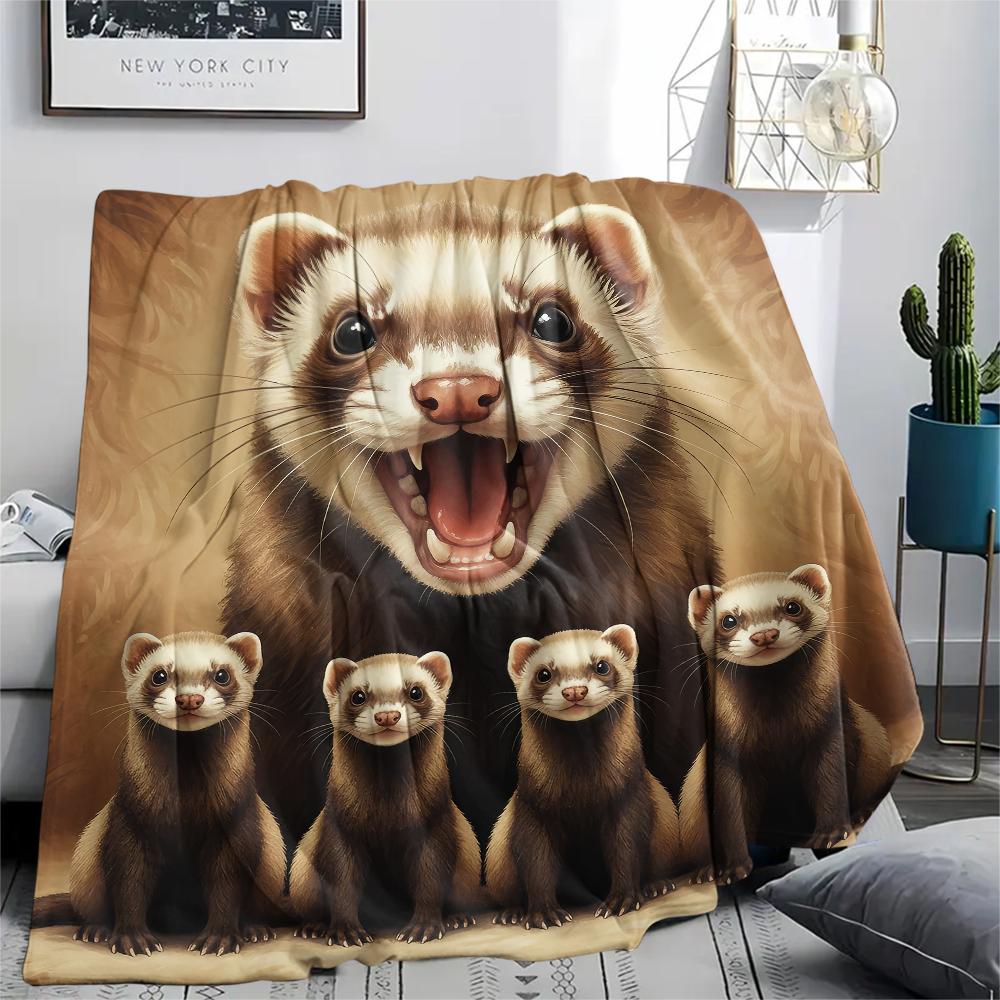 1Pc Koala Mink Print Flannel Blanket, High quality Comfortable for All Seasons, Home Decor, Warmth and Comfort, Perfect for Gifts