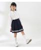 Navy Blue Pleated Cotton Skirt for Medium & Large Girls - Summer School Style