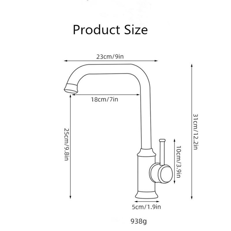 Tuqiu Antique Bronze Kitchen Faucet Gold Brass Sink Faucet Mixer Tap 360 Degree Rotation Torneira Cozinha Mixer Taps Kitchen Tap