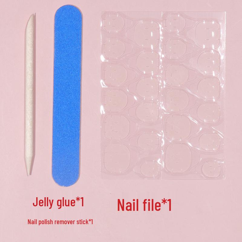 Nail Art Kit: Glue Remover, Alcohol Pads, Cotton Balls, File, Removal Sticks, Jelly Glue, Wearable Nails, Removal Pads