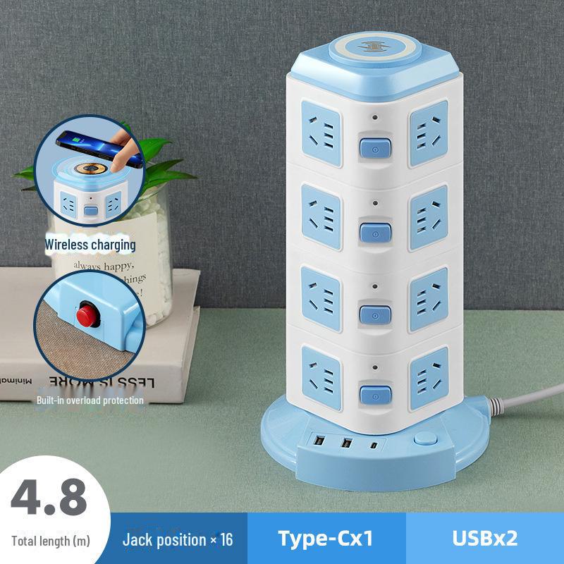 Multifunctional Vertical Wireless USB Fast Charging Board for Home