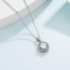 Bright full diamond necklace women's Korean version fashion temperament imitation mozzarella diamond pendant women's collarbone chain