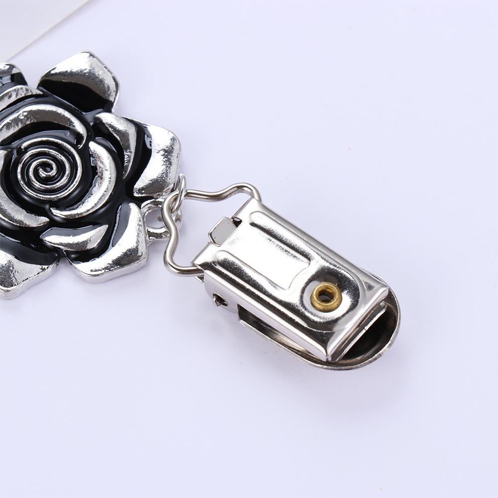 Flower Pattern Suspenders Decoration Shawl Brooch Sweater Clips Duck Clip Clasps Cardigan Clip